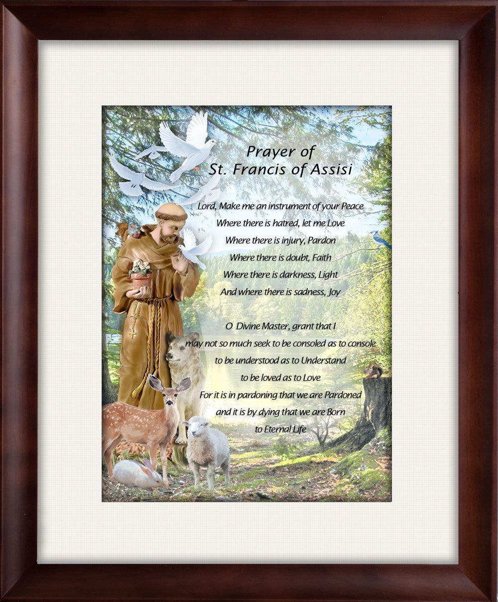 St. Francis Prayer - Matted and Framed - Fine Art Paper 