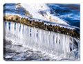 Logs and Ice - Fine Art Photography on Canvas