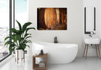 Wine Cellar on Canvas hanging on Bathroom wall.