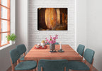 Wine Cellar on Canvas hanging on Dining Room wall.