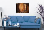 Wine Cellar on Canvas hanging on Living Room wall.