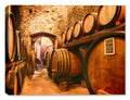Wine Barrel in a Cellar - Printed on Canvas