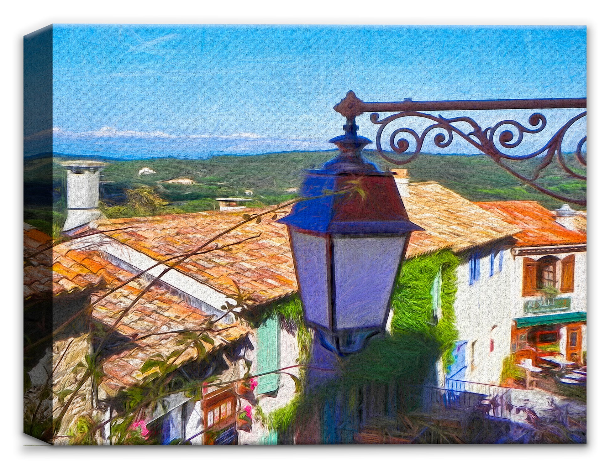 French Rooftops Painting - Printed on Canvas