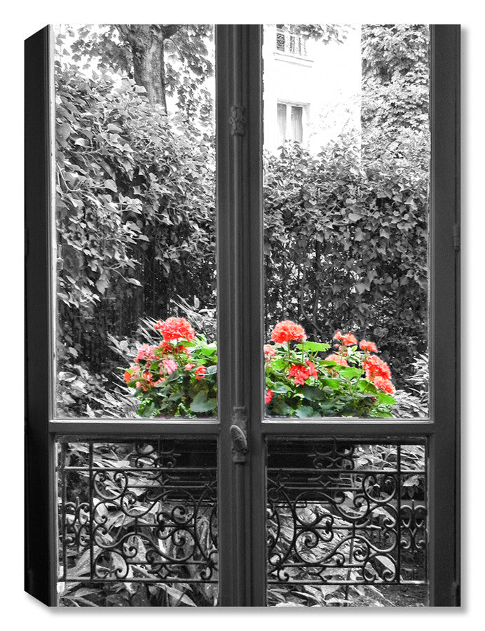 Black & White Image of  LeJardin Paris - on Canvas
