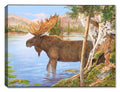 Majestic Moose Painting printed on Canvas - Waterproof Outdoor Print