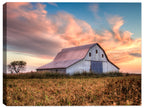 Fine Art Photograph of a Sunset on Oklahoma  Farm  - Printed on Canvas