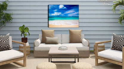 White Sand Beach - Waterproof Canvas on Patio Wall, environment