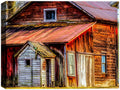 Image of an Abandoned House on Canvas