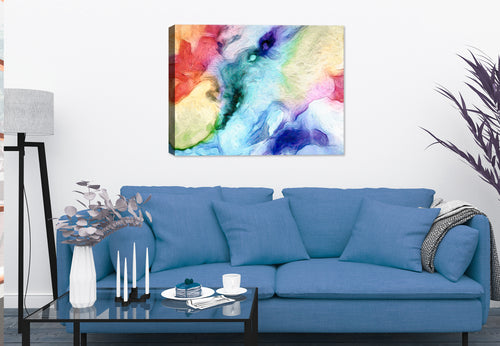 Abstract Art on Living Room Wall