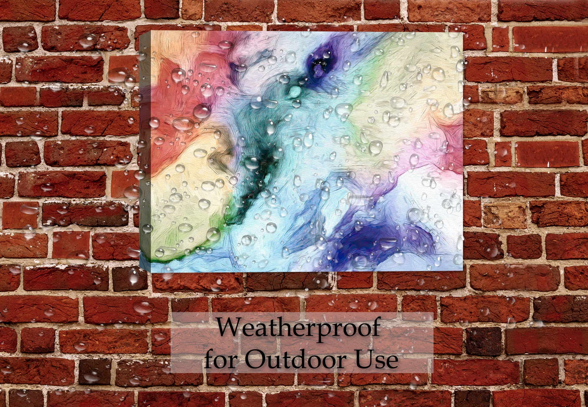 Abstract Art on Outdoor Brick  Wall -  Waterproof