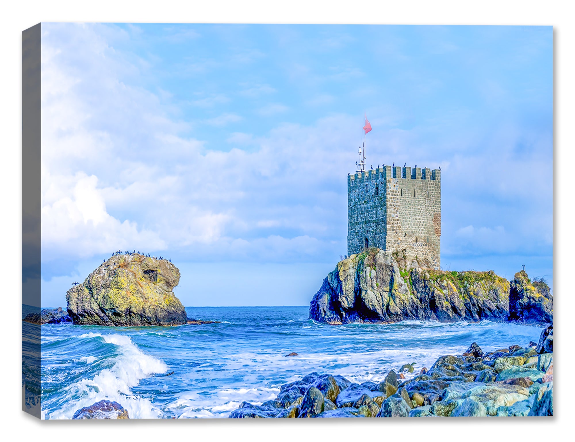 Image of a Castle on the Sea - Printed on Waterproof Canvas