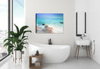 Morning Fog on the Ocean - Fine Art Photography on Canvas - Hanging on Bathoom Wall