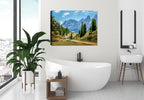 Alpine Way Image on Canvas on Bathroom Wall