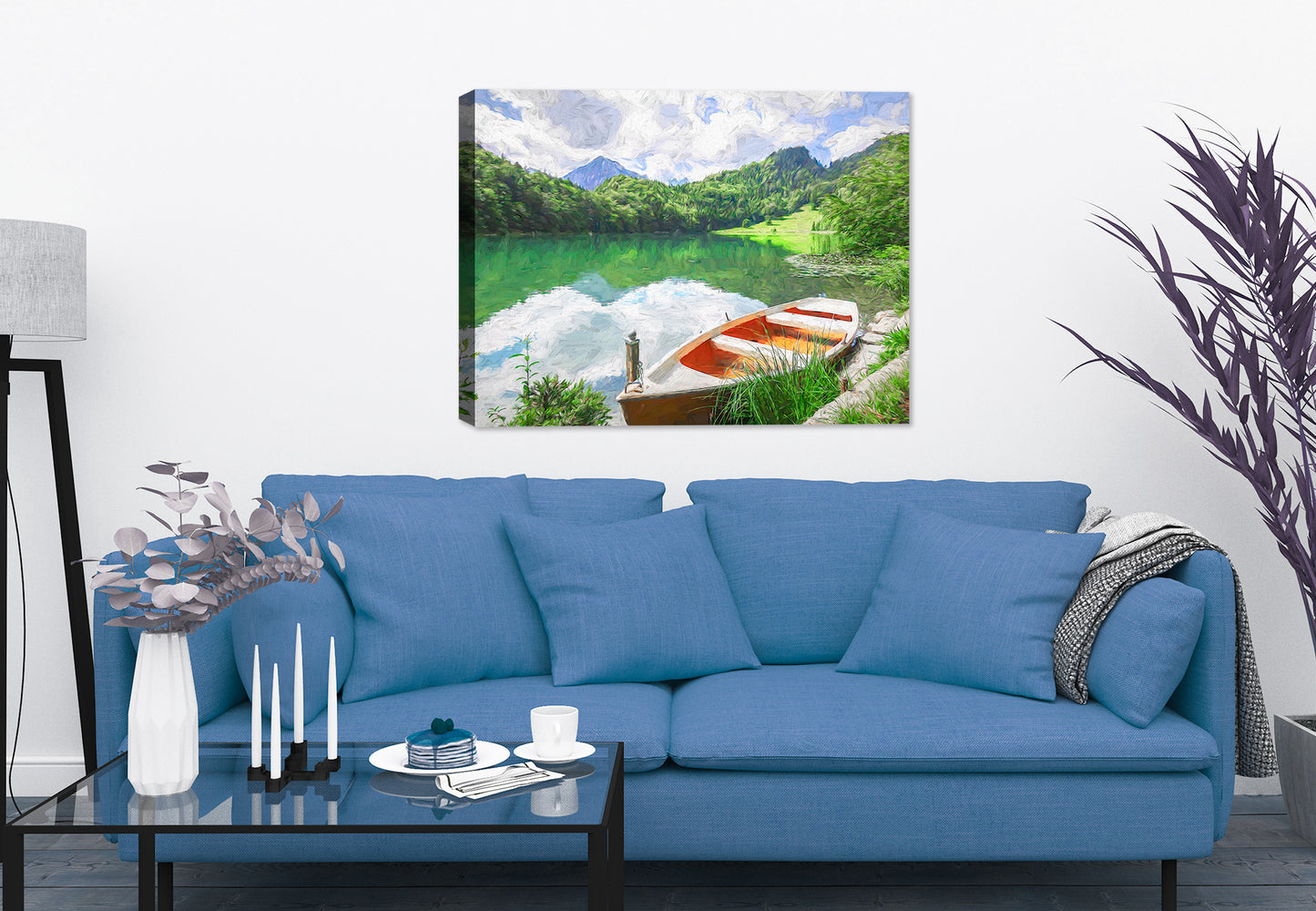 Peaceful Day on the Lake - Fine Art Painting