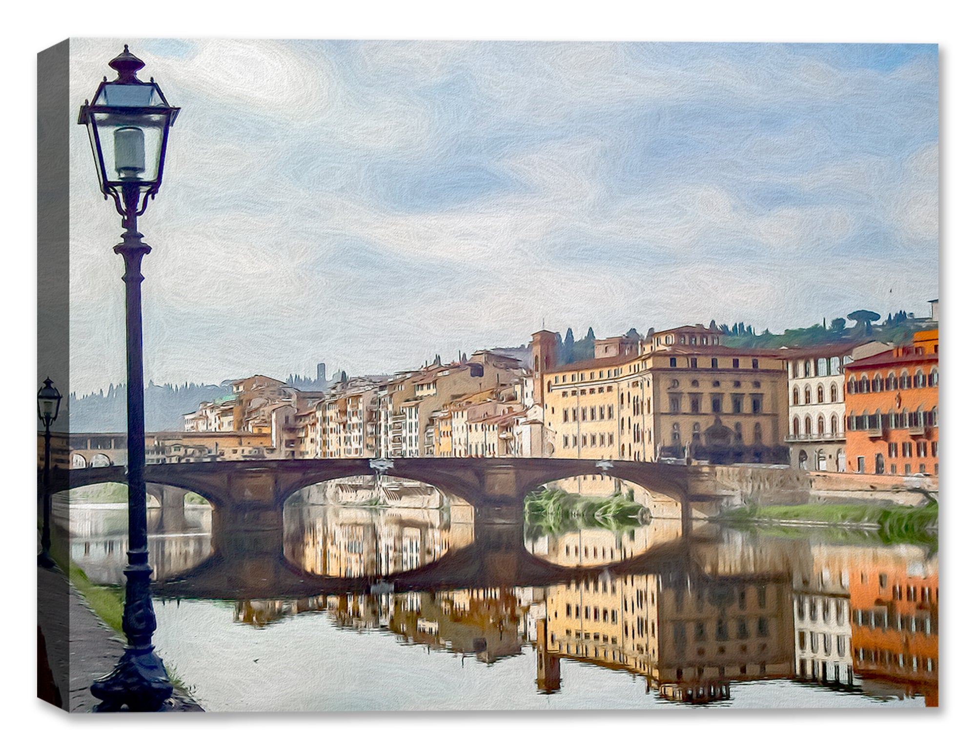 Ancient Bridge over the Water on Canvas