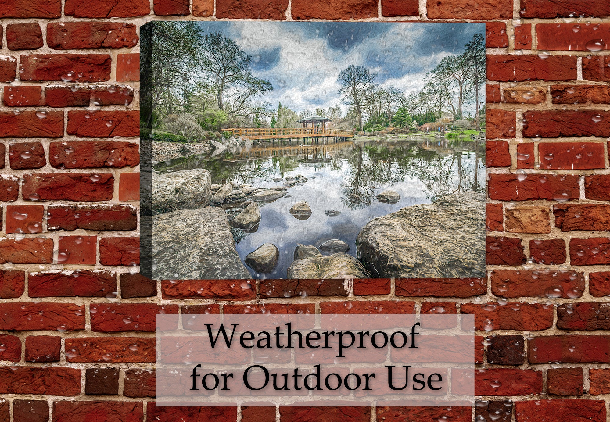 Walk in the Park Canvas Wrapped - Patio Wall - Waterproof