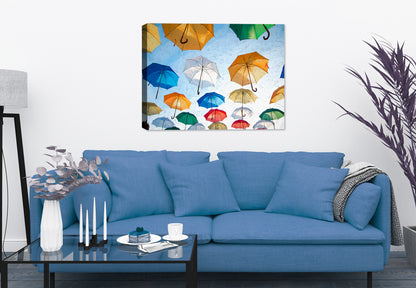 Sunny Day Umbrellas - Fine Art Painting