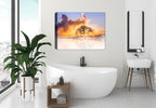 Tree in Fog - Fine Art Photography on Canvas - Hung on Bathroom  Wall