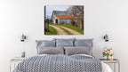 Barn on Canvas Hanging on Bedroom Wall