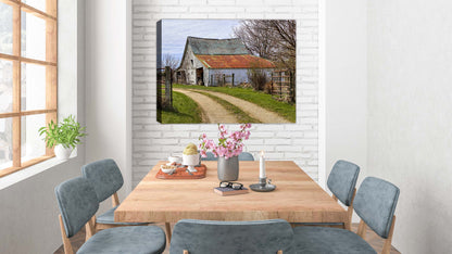 Barn art on Living Room Wall