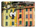 Image of housing with Laundry hanging outside the window in Portofino, Italy.  Printed on Waterproof Canvas