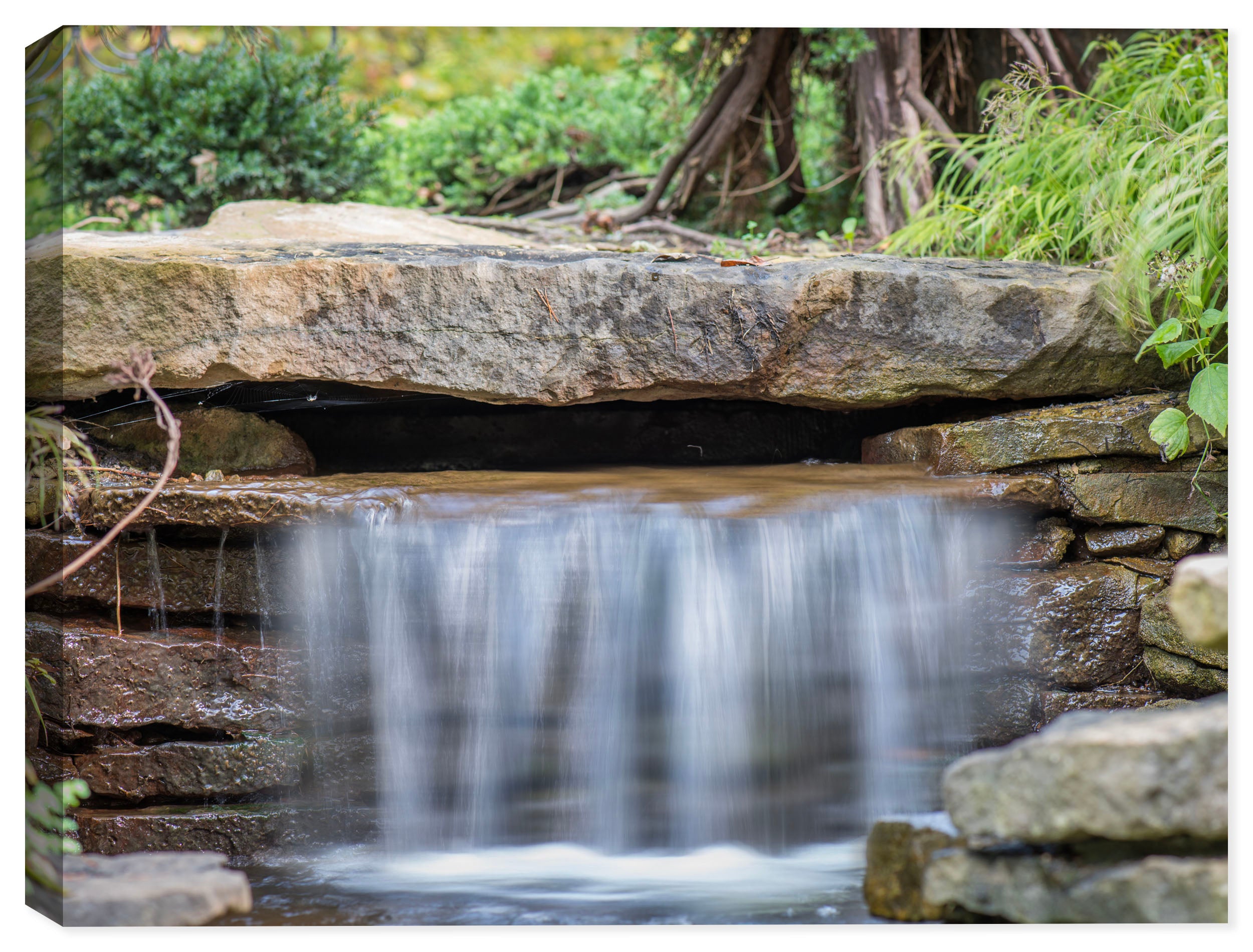 Waterfalls in the Garden on Waterproof Canvas