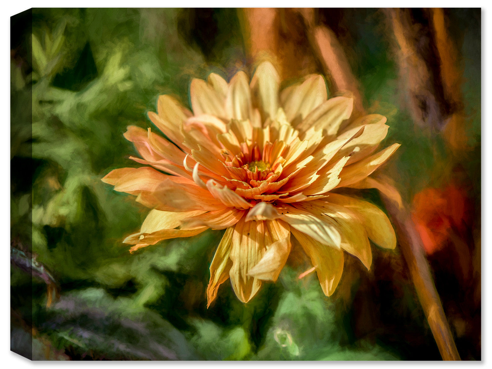 Garden Bloom  - Ink on Fine Art Canvas - Canvas Art Plus