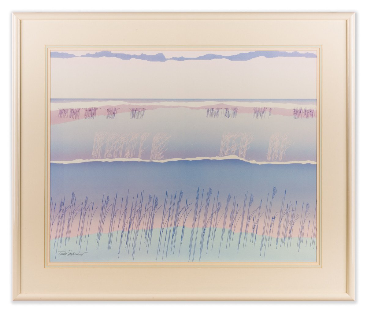 Horizon -  by Tudor Mironesco (Lithograph) - Framed Art