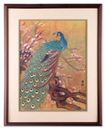 Peacock Lithograph  - 1978 by Chiu Weng - Framed Art