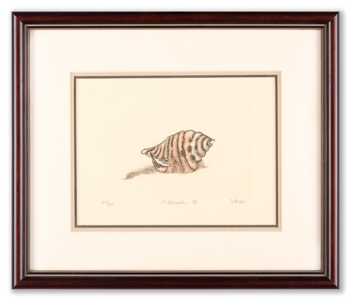 Tinderush II = Hand-colored Etching by Debbie Brooks - Framed Art