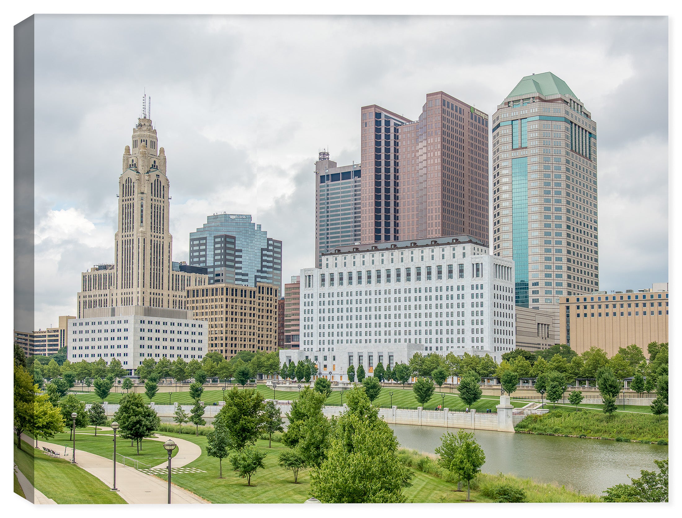 Photograph of Downtown Columbus Ohio on Canvas