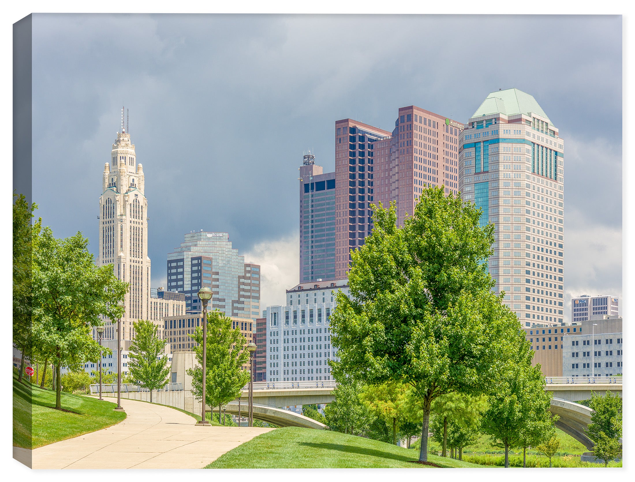 Downtown Columbus Ohio Riverwalk – Canvas Art Plus