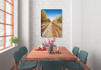 Railroad Track Painting on Canvas - Hanging on Dining Room Wall