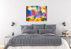 The Dance - Abstract Painting by Ray Huffman - Printed on Canvas - Hanging on Bedroom Wall.
