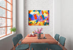 The Dance - Abstract Painting by Ray Huffman - Printed on Canvas - Hanging on Dining Room Wall.