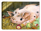 Salad Bar - Pig - Painting on Canvas Wrap
