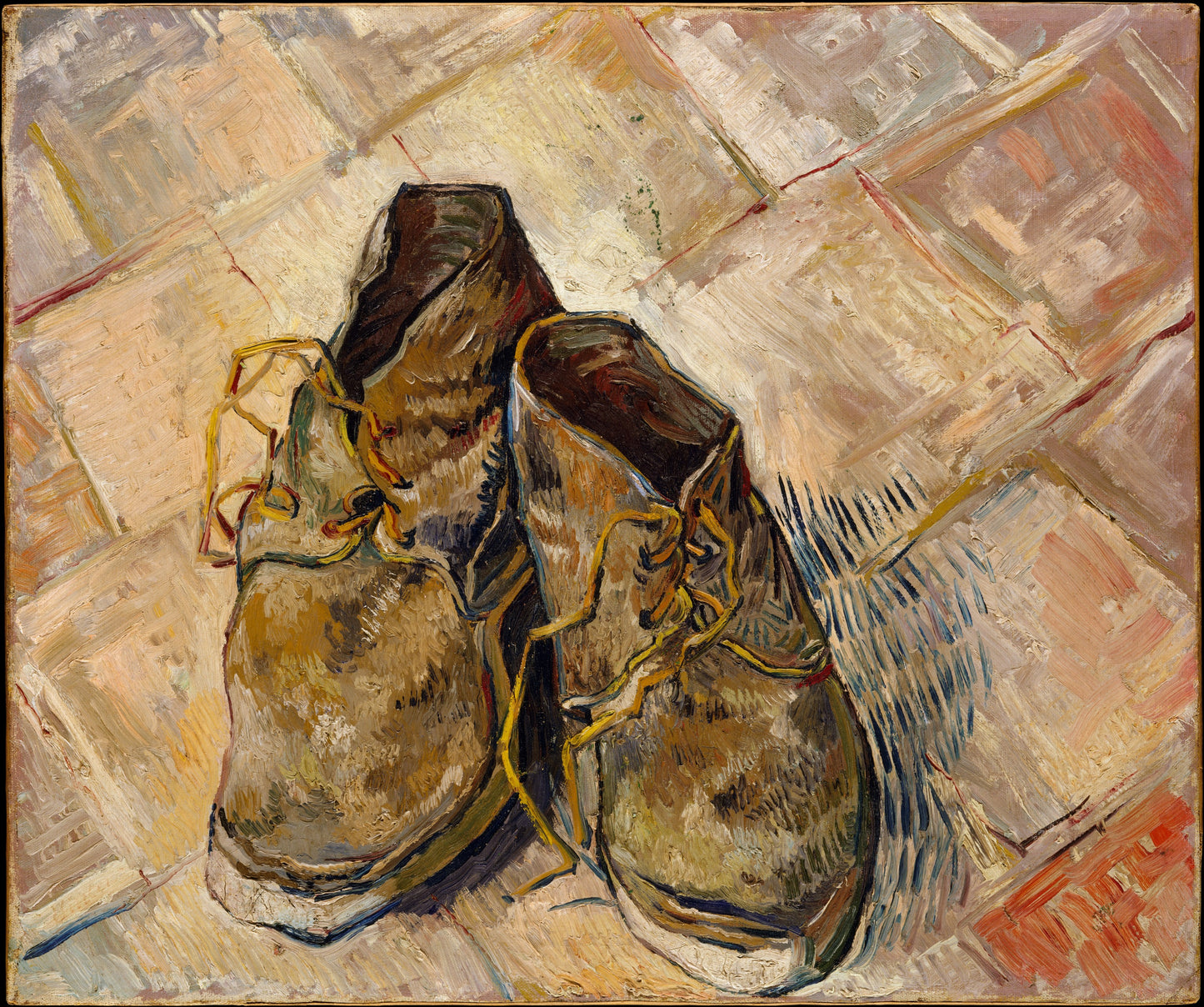 Vincent Van Gogh - Shoes.  Printed on Canvas