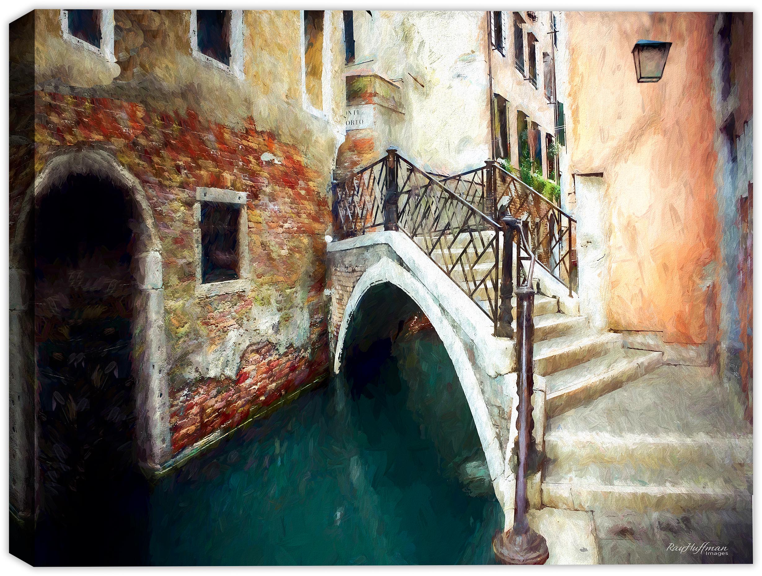 Stairway in Venice Painting - Printed on Canvas