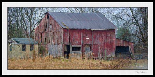 Abandoned Barn  - Digital Painting Giclee'