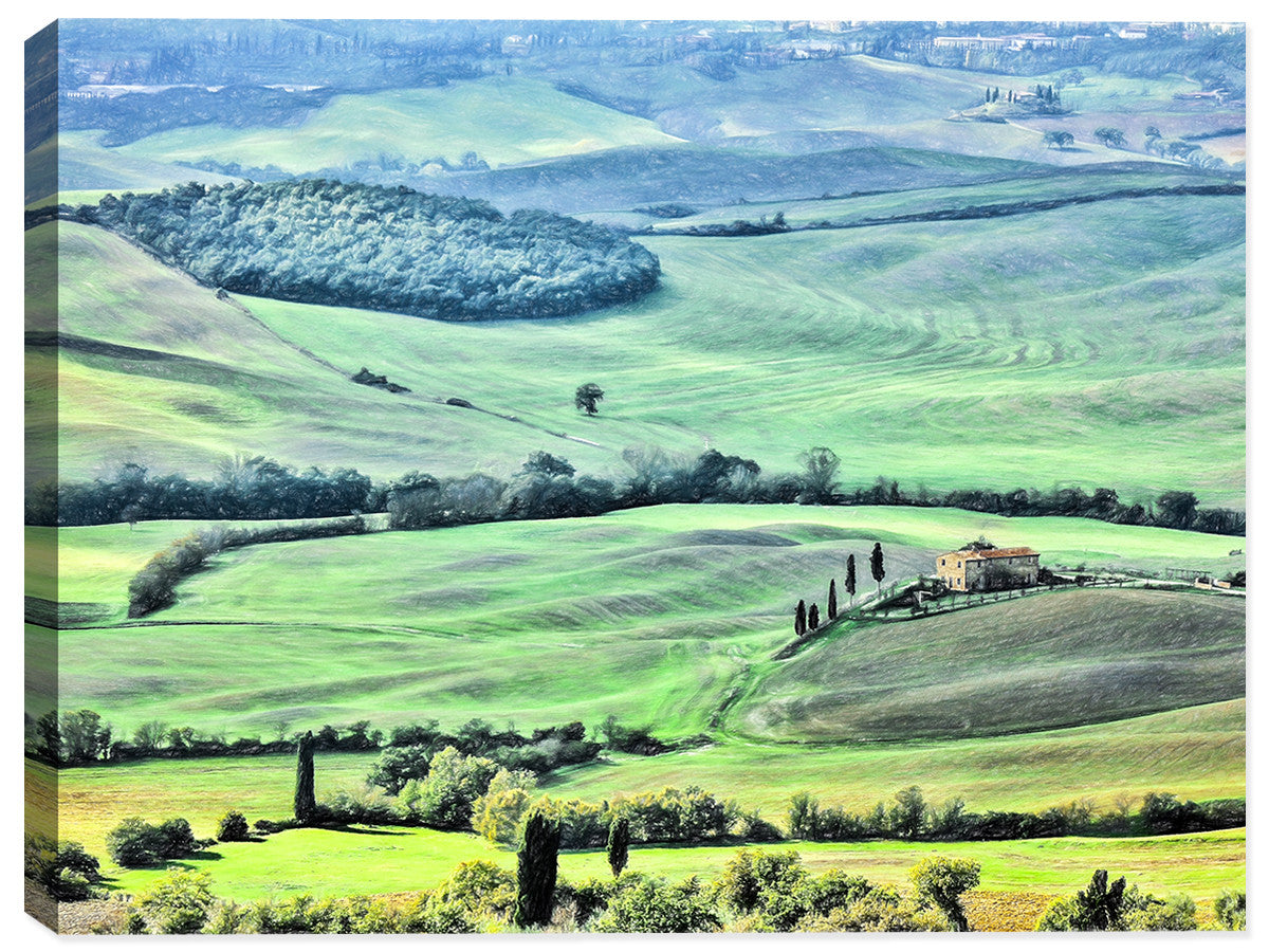 Image of a Tuscany Landscape - Printed on Canvas