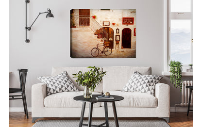 Vintage Bicycle on Canvas - Living Room