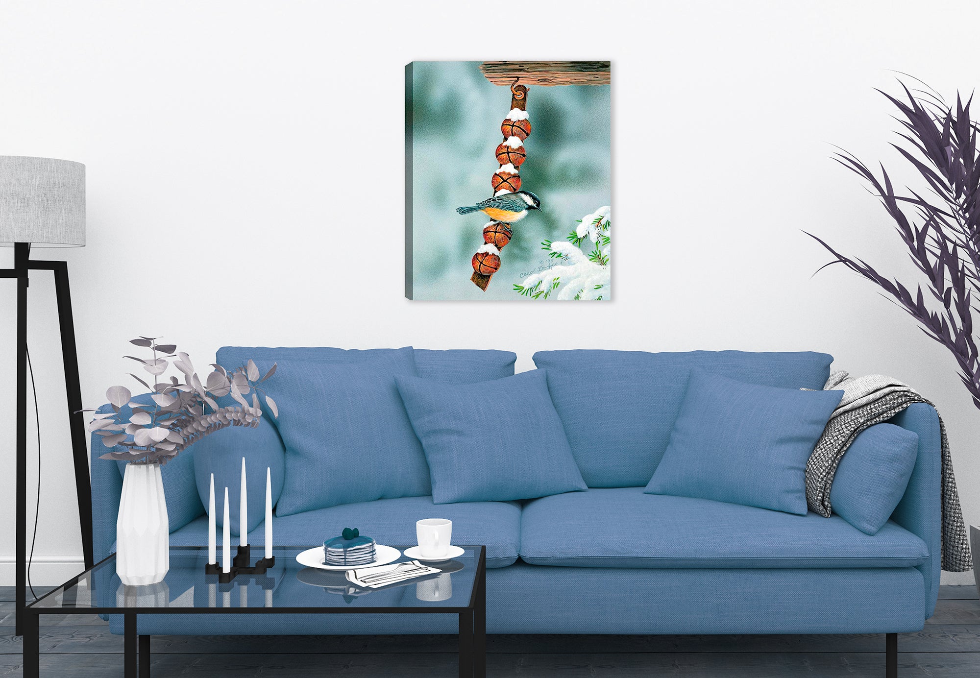 Are you Listening painting by Carol Decker - on Canvas hanging on Living Room Wall