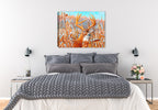 Painting of a Buck Deer on Canvas - Hanging on Bedroom Wall