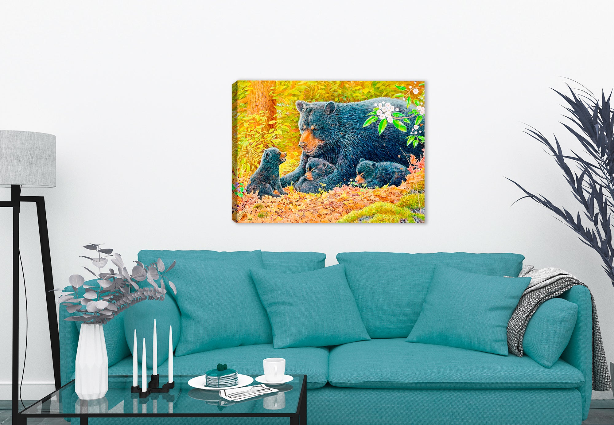 Crying Out Loud - Mama Bears and Cubs - Painting on Canvas - Hangin on Living Room Wall