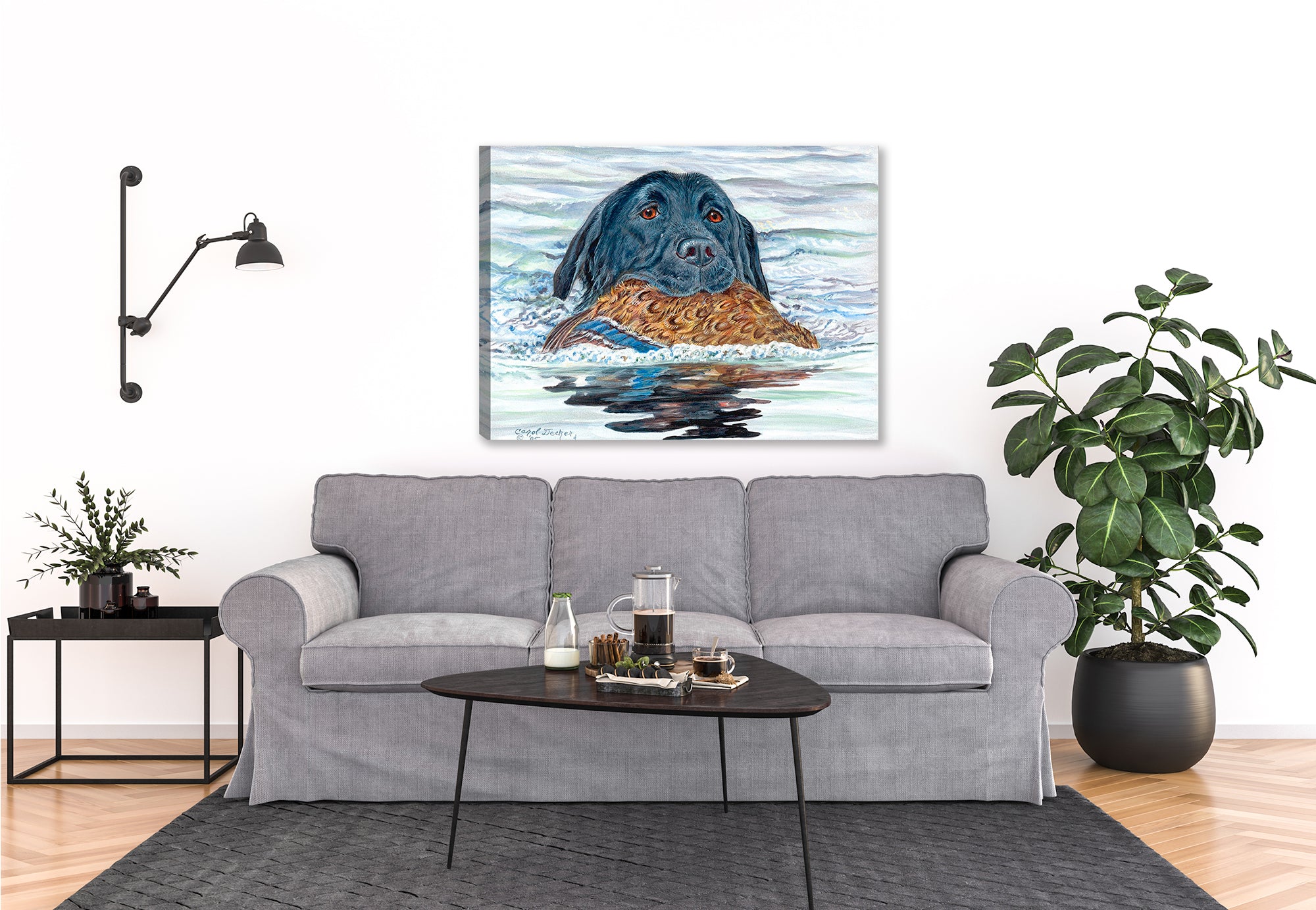 Good Boy - on Canvas Wrap - Hanging on Living Room Wall