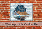 Good Boy - Black Lab by Carol Decker - on Canvas Wrap - Hanging on Outdoor Patio Wall - Waterproof for Outdoor Use.
