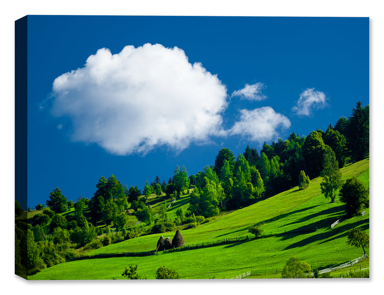 Clouds and Hillside -  Photography on Canvas