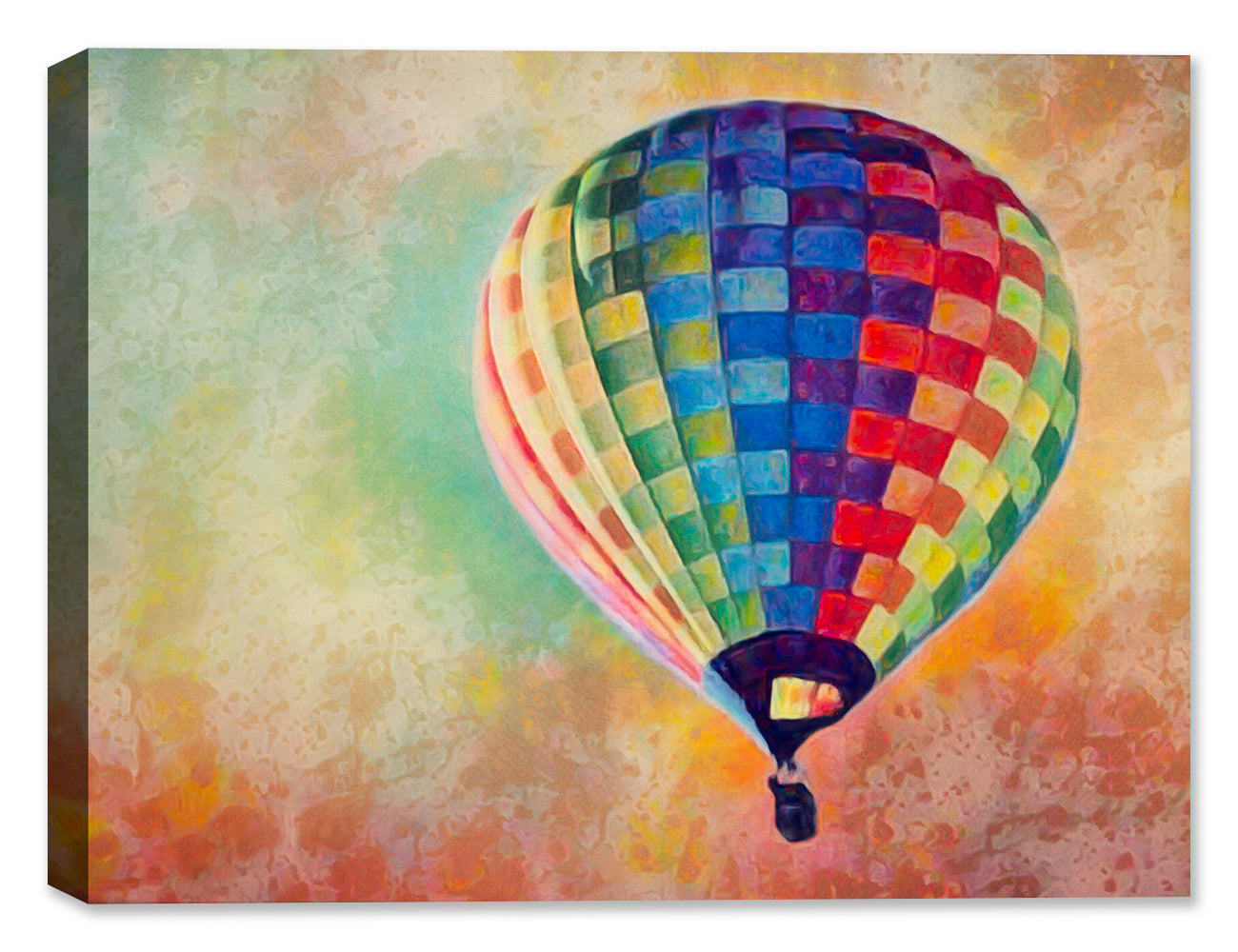 Painting of a Hot Air Balloon Printed on Canvas 