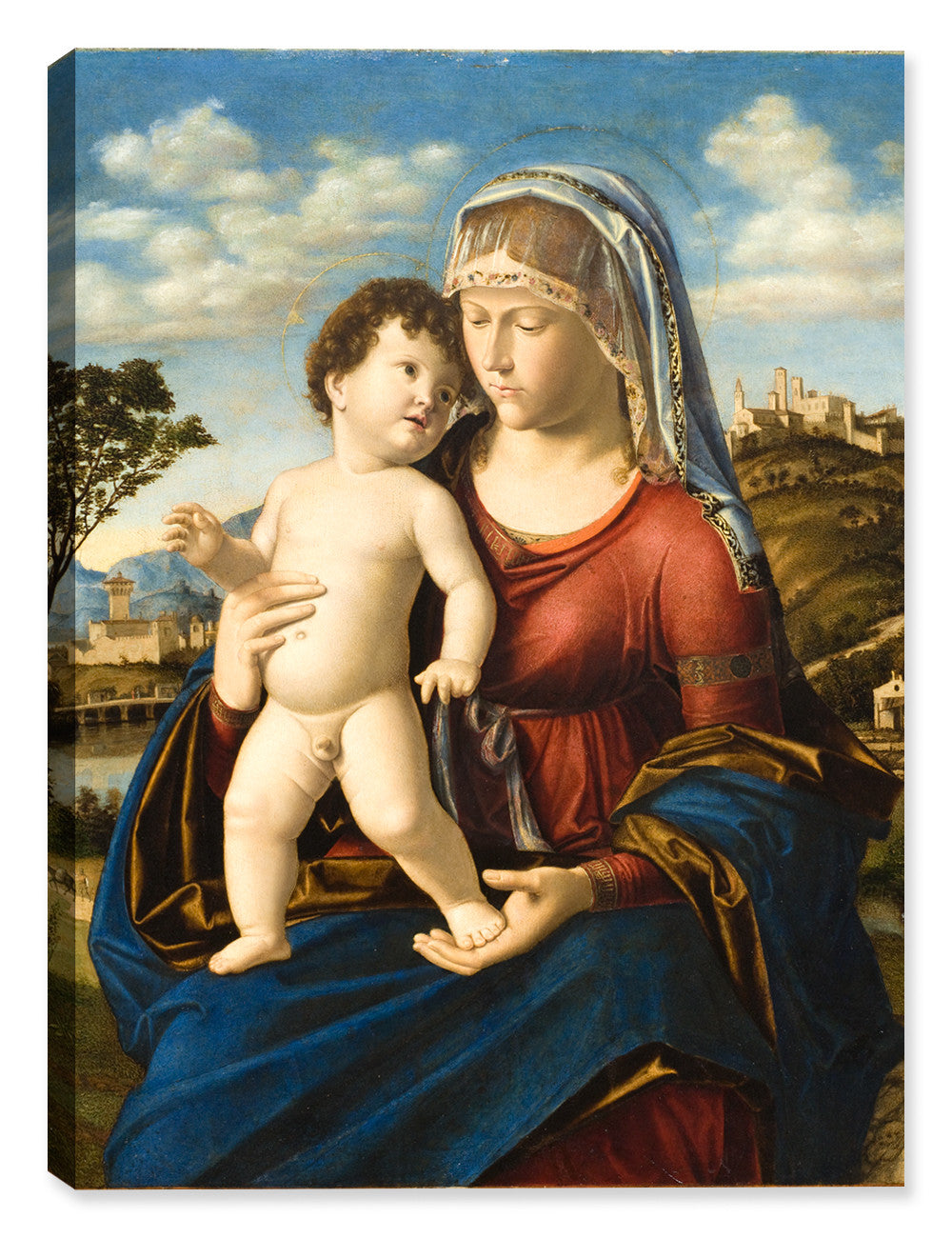 Madonna and Child in a Landscape - Canvas Art Print - Canvas Art Plus