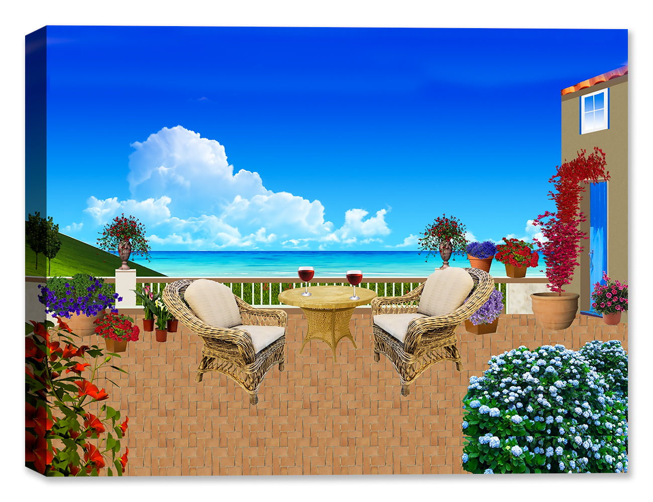 Chillin' on the Ocean  - Illustration on Canvas